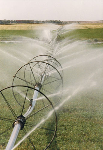 Sprinkler irrigation system. Regina Leader-Post. Born in Calgary in 1932, 